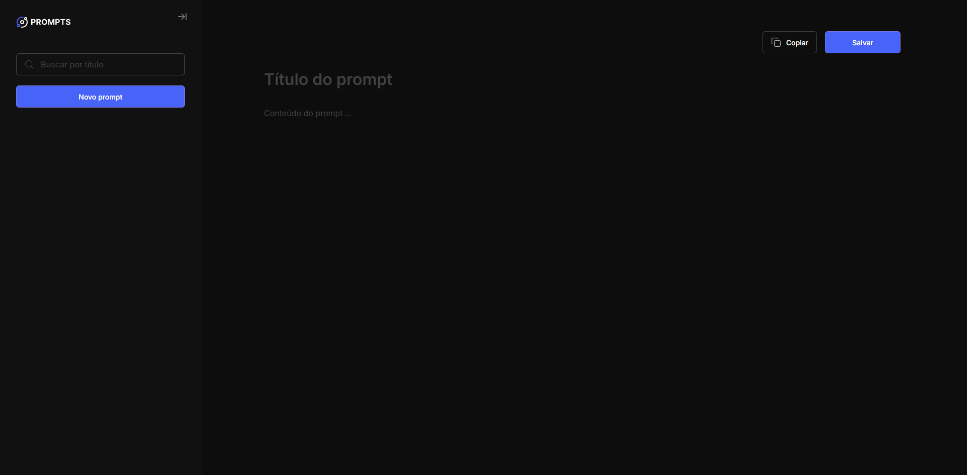 Gerenciador de Prompts